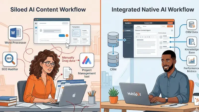 Breeze Content vs. Jasper & Copy.ai: The Native Edge